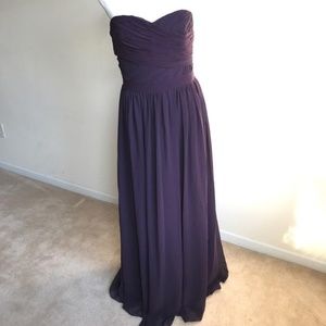 Bill Levkoff 12 Eggplant Purple Gown Strapless Pro