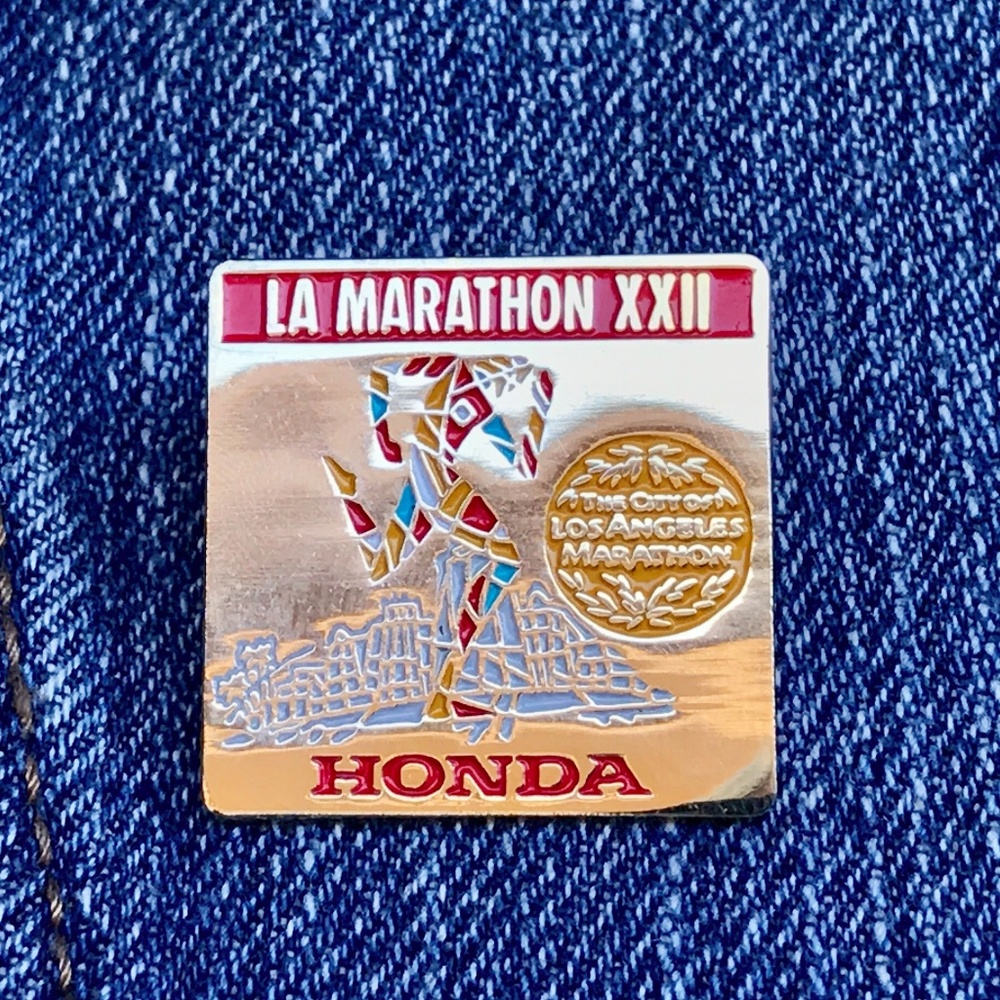 Vintage LA Marathon XXII Honda Enamel Pin