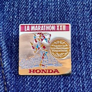 Vintage LA Marathon XXII Honda Enamel Pin