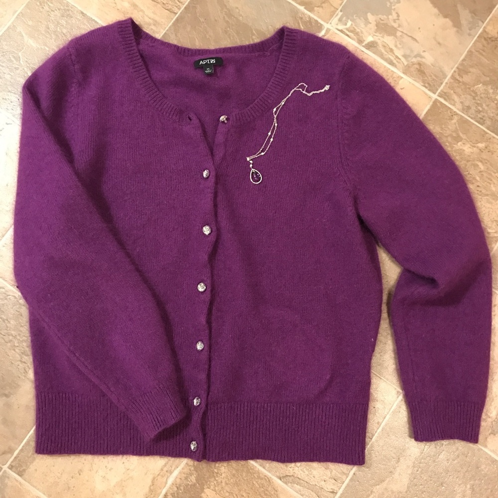 Apt 9, Size Extra Large Purple Cardigan