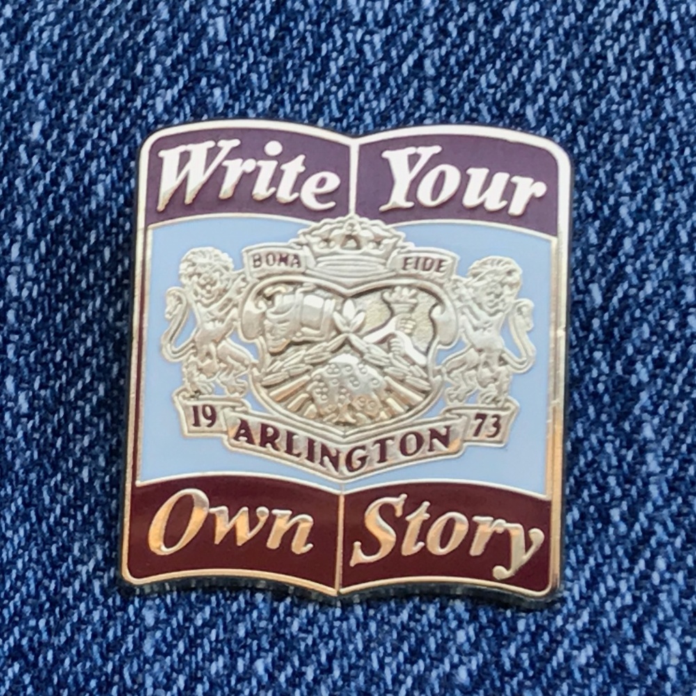 Vintage "Write Your Own Story" Enamel Pin