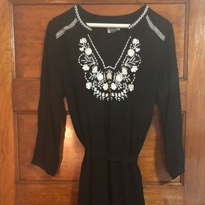 Black gauze dress
