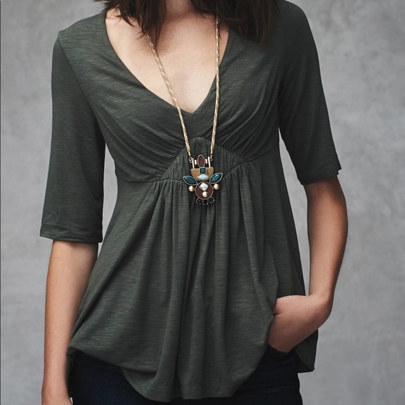Anthropologie Tops - Anthropologie Deletta black ruched top