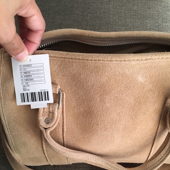 tan suede purse
