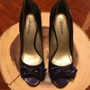 Purple Bow Heels