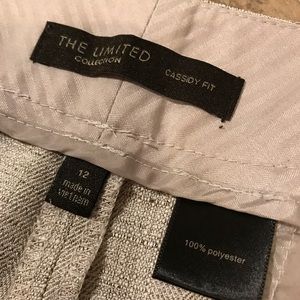 Limited, Size 12, Polyester Cream Dress Pants