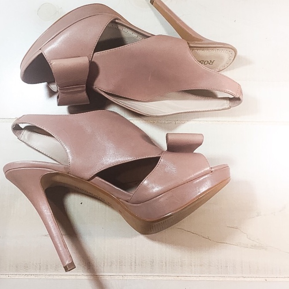 ROSEGOLD || BLUSH BOW HEELS