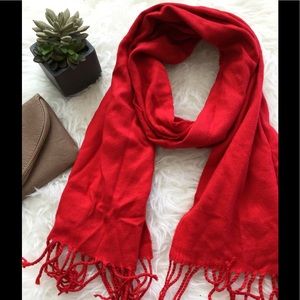 Red cashmere scarf