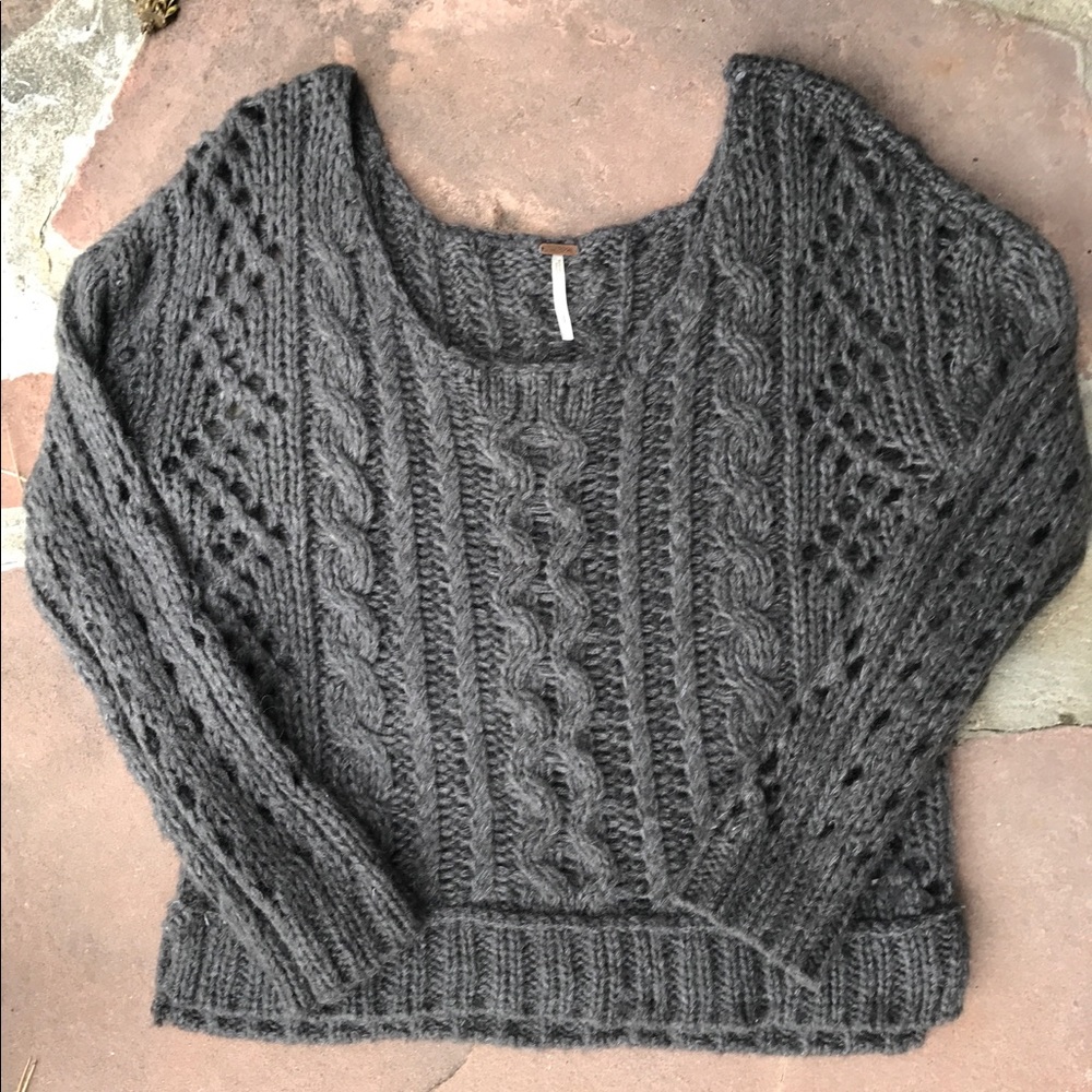 Free people cable knit sweater