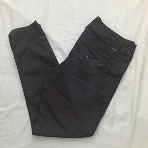 Dark denim skinny jeggings