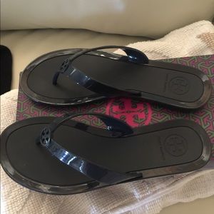 Tory Burch jelly blue sandals flip flops sz 8
