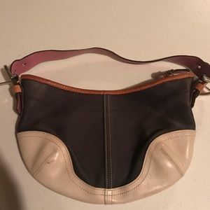 Brown and beige little clutch