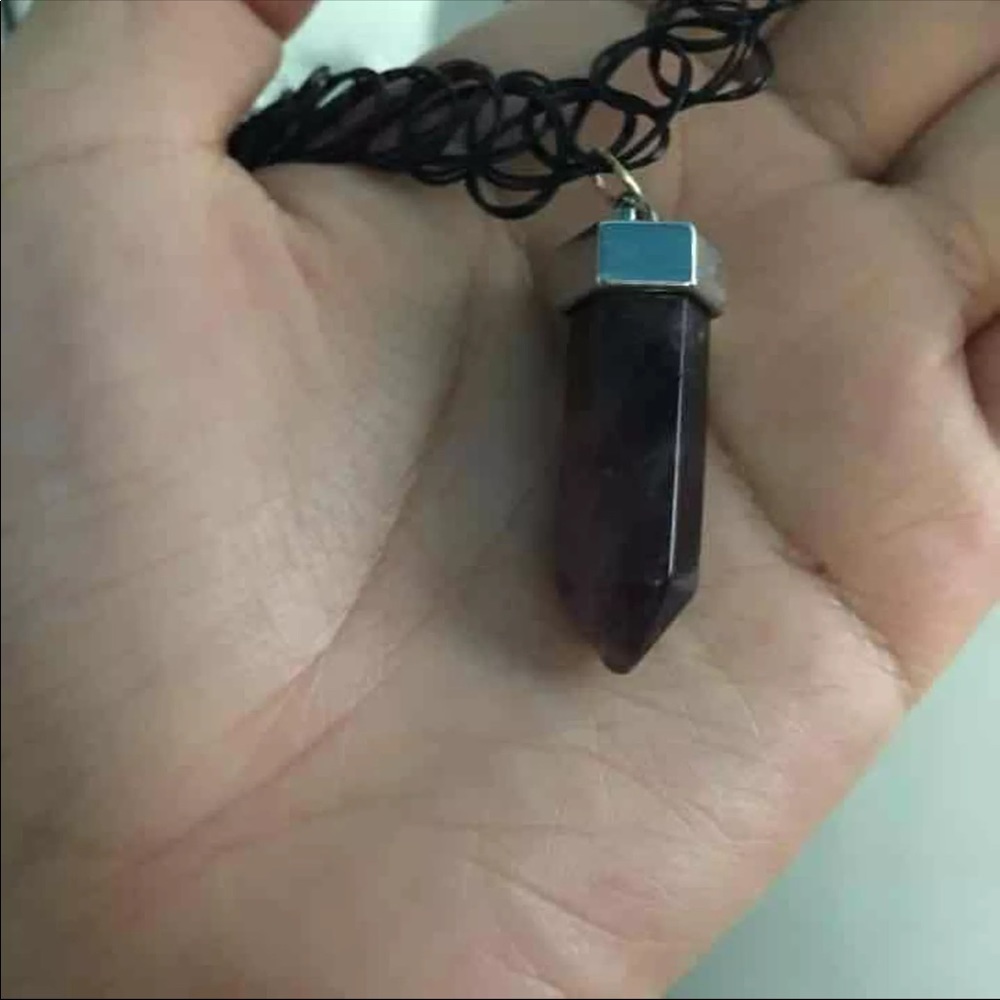 Tumblr amethyst choker