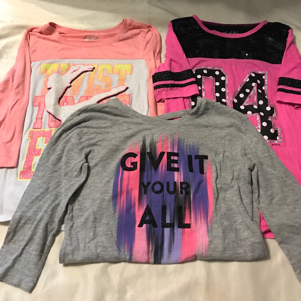 3 Justice for Girls tops size 12
