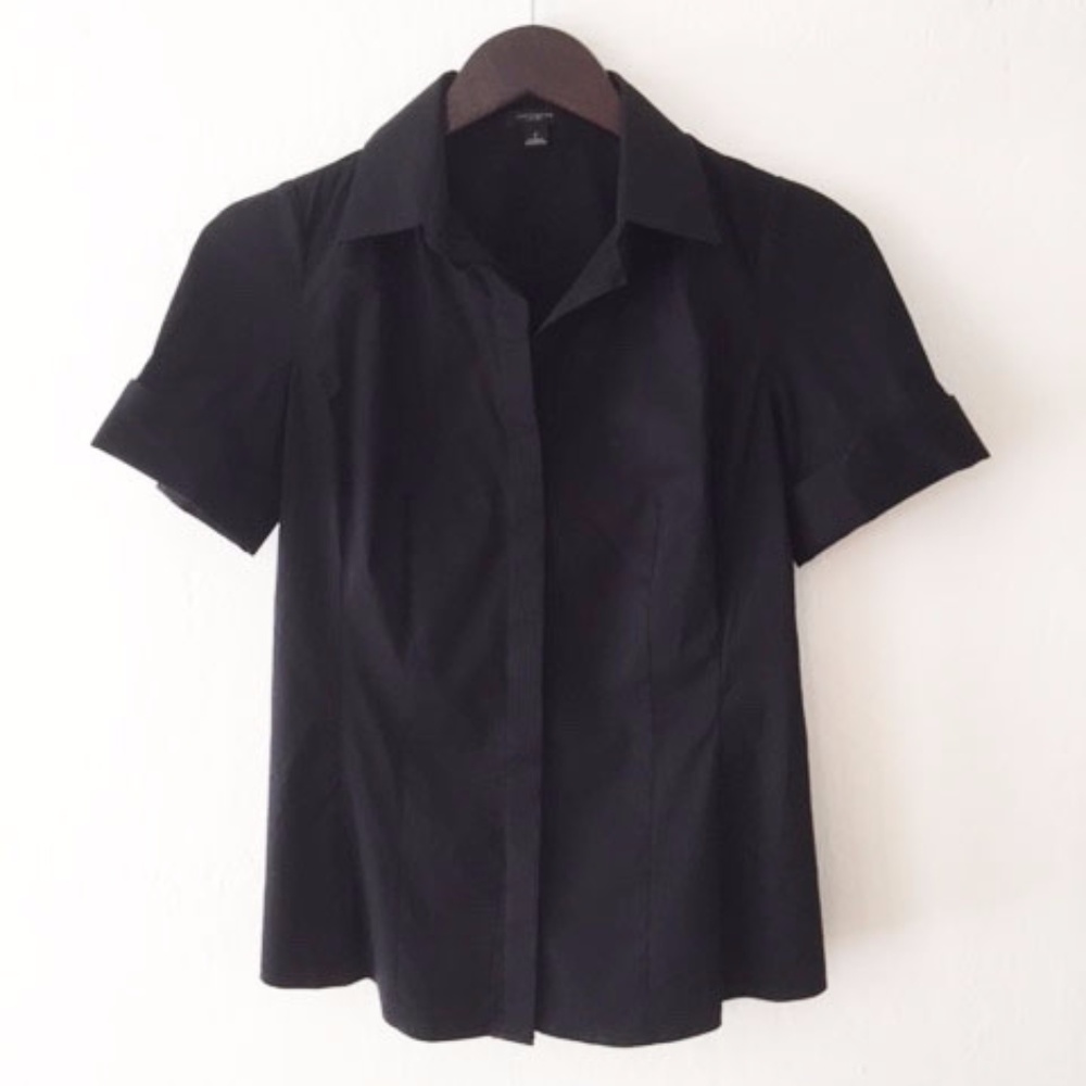 Ann Taylor blouse with button cuff detail