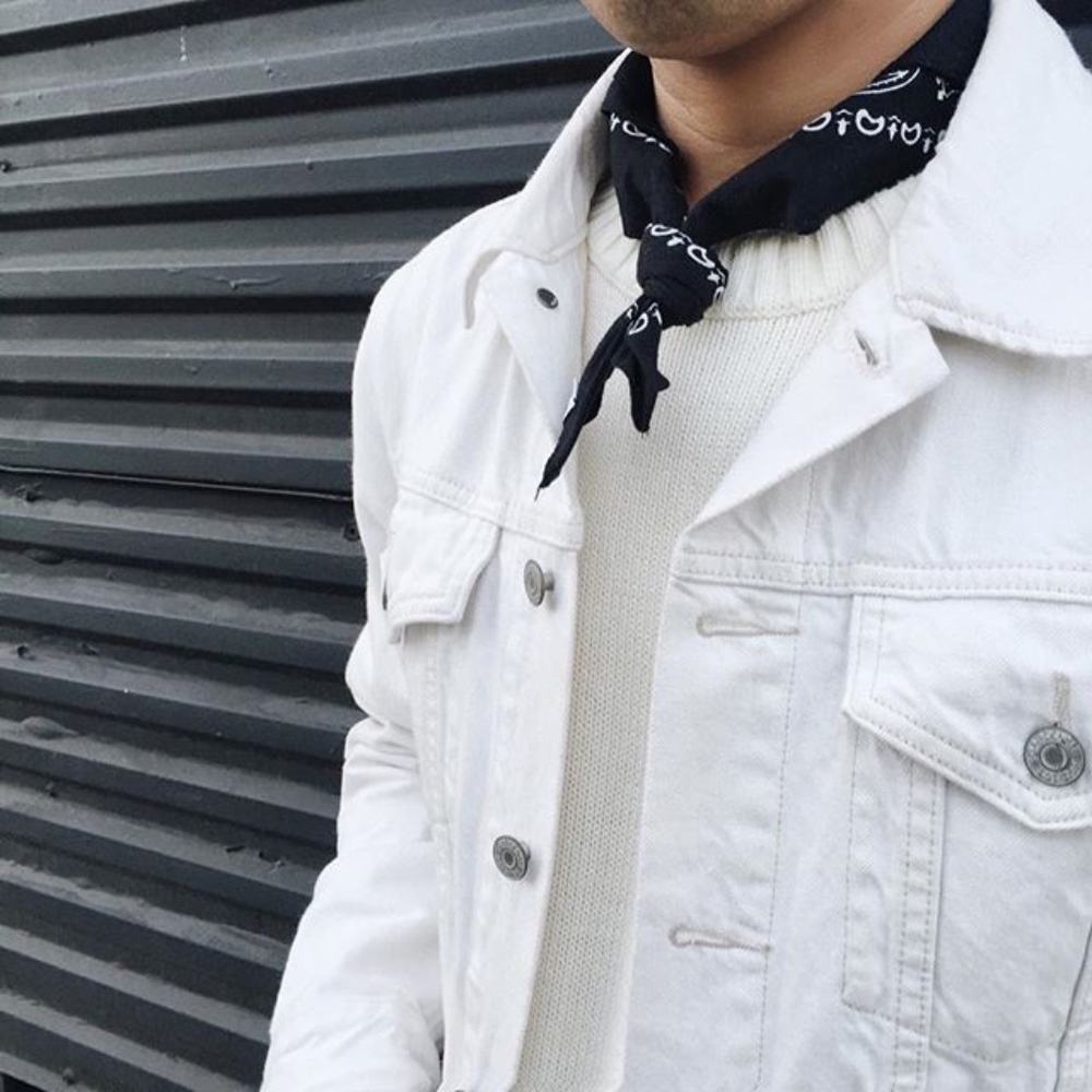 Black Neck Scarf Bandana