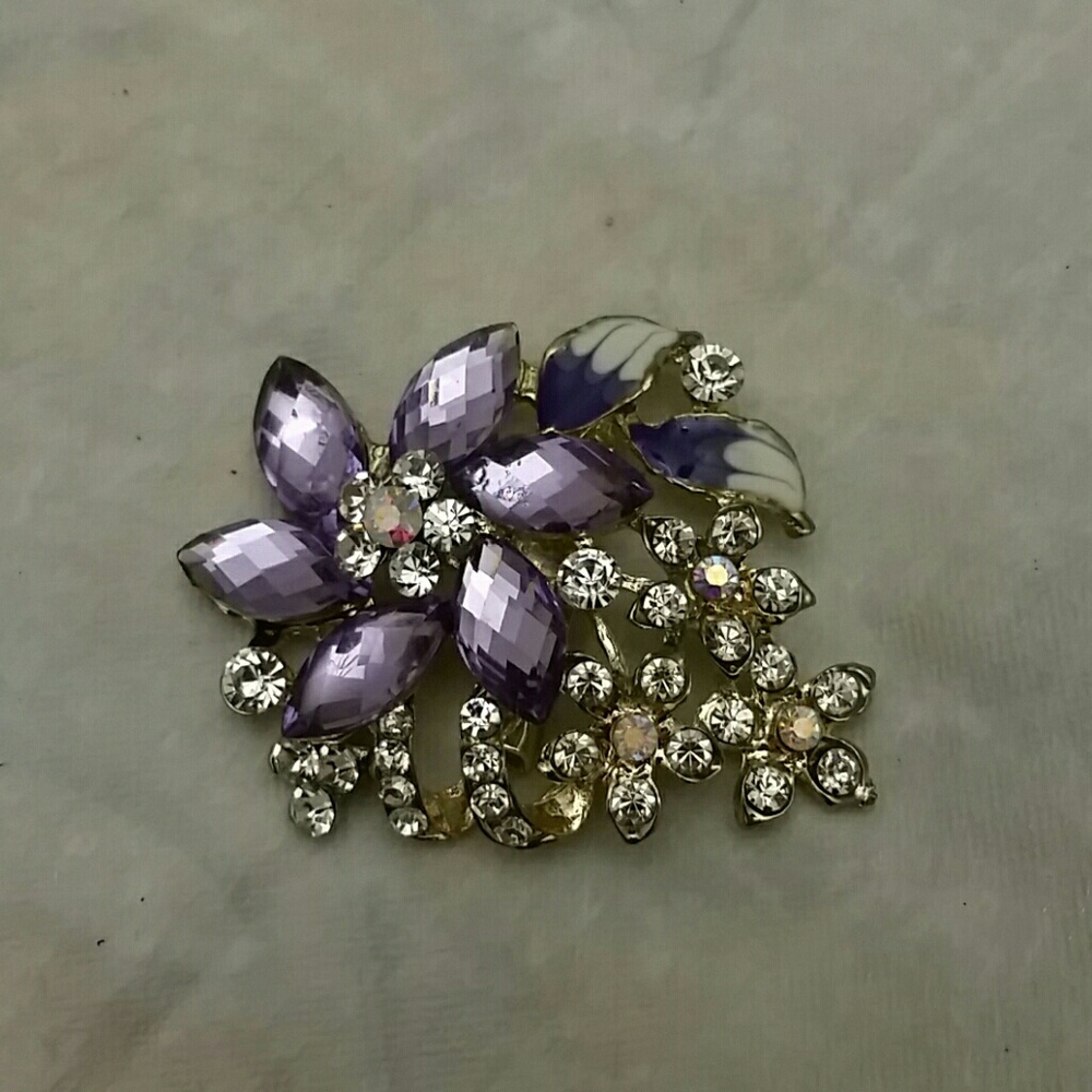 NEW Large Floral Brooch Pin