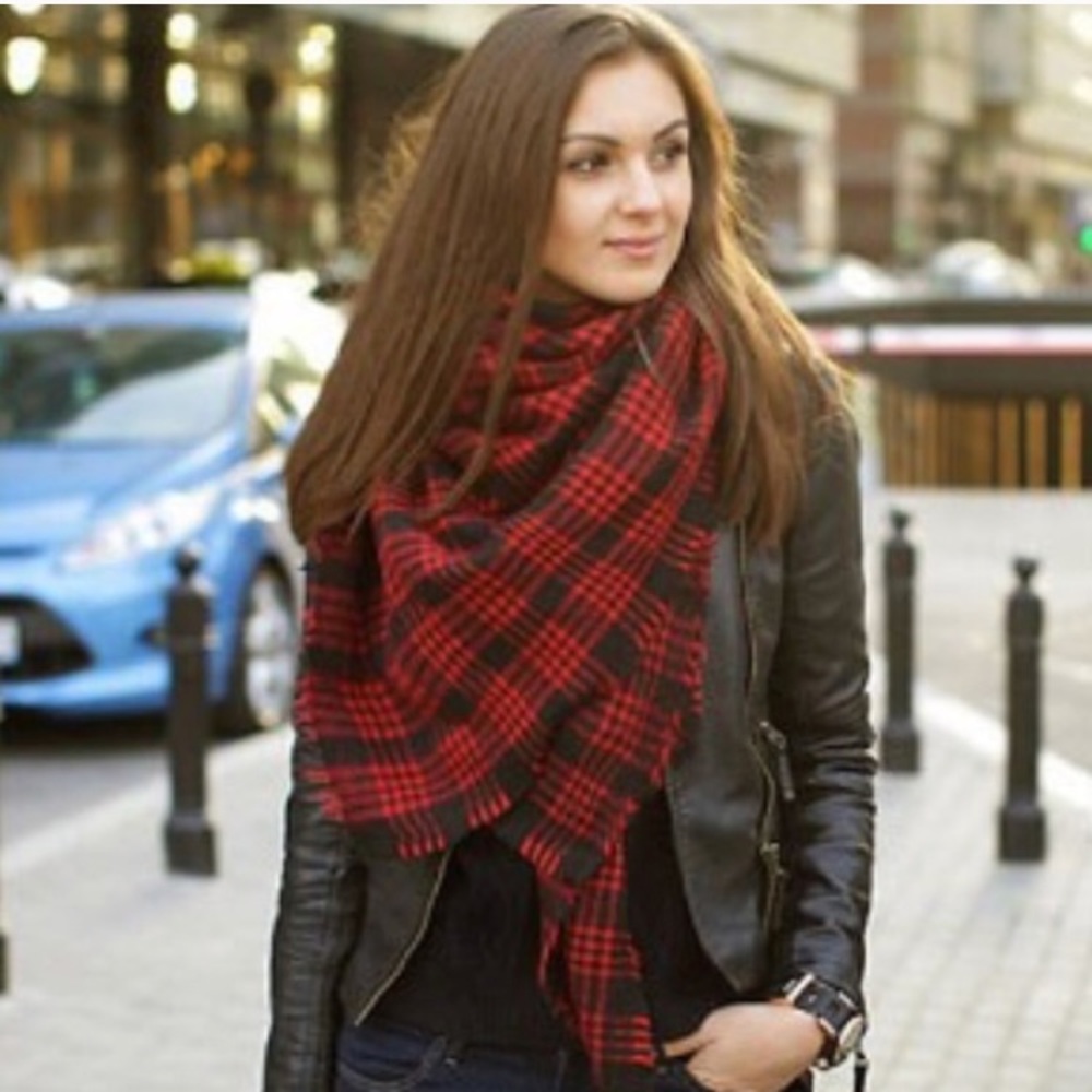 Red Blanket Scarf