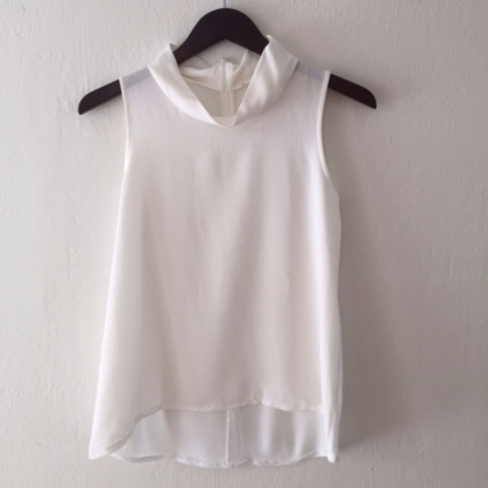 Ann Taylor sleeveless hi-lo shell
