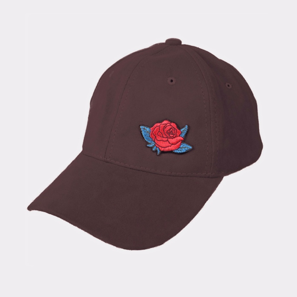 Flower Patch Velvet Baseball Cap - image 1