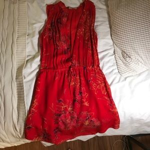 Artizia red dress with printed flowers