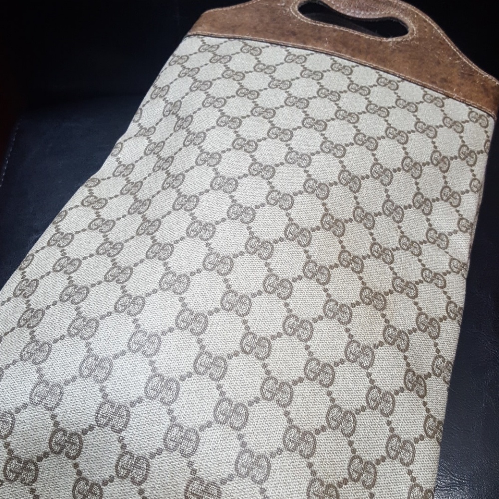 Gucci Italy Leather-Trim Tote - Picture 7 of 11
