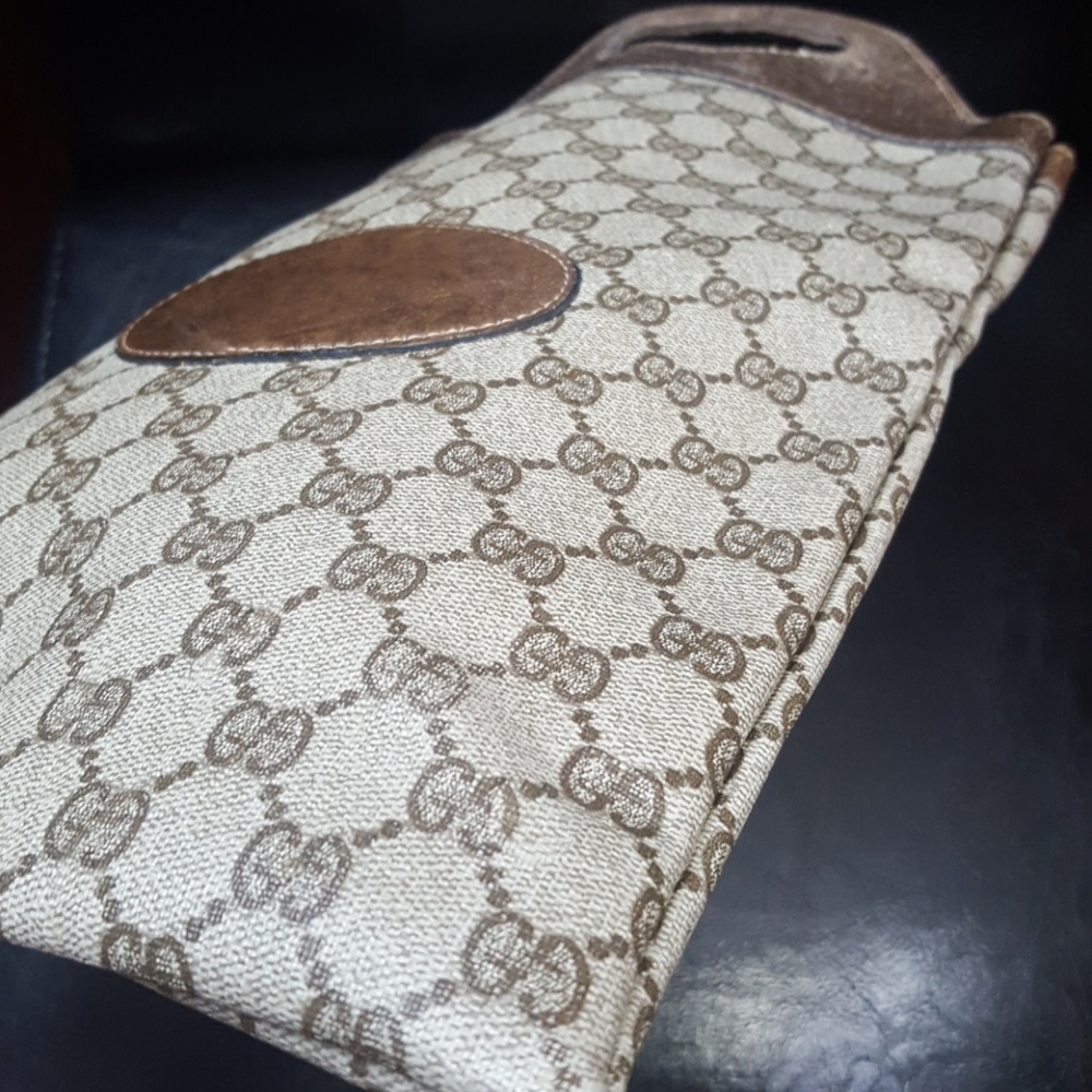 Gucci Italy Leather-Trim Tote - Picture 9 of 11