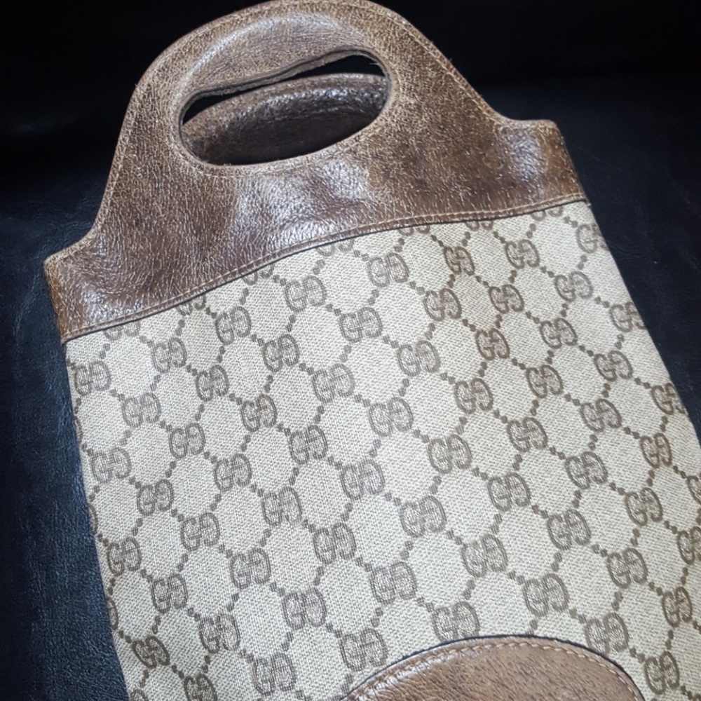 Gucci Italy Leather-Trim Tote - Picture 10 of 11