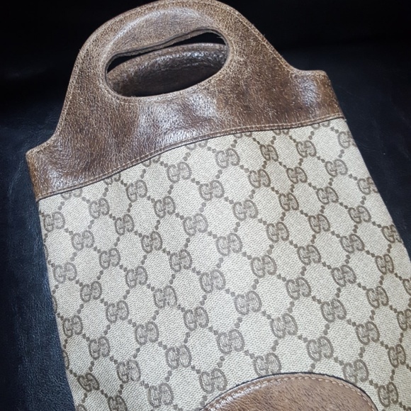 Gucci Italy Leather-Trim Tote - Picture 8 of 9