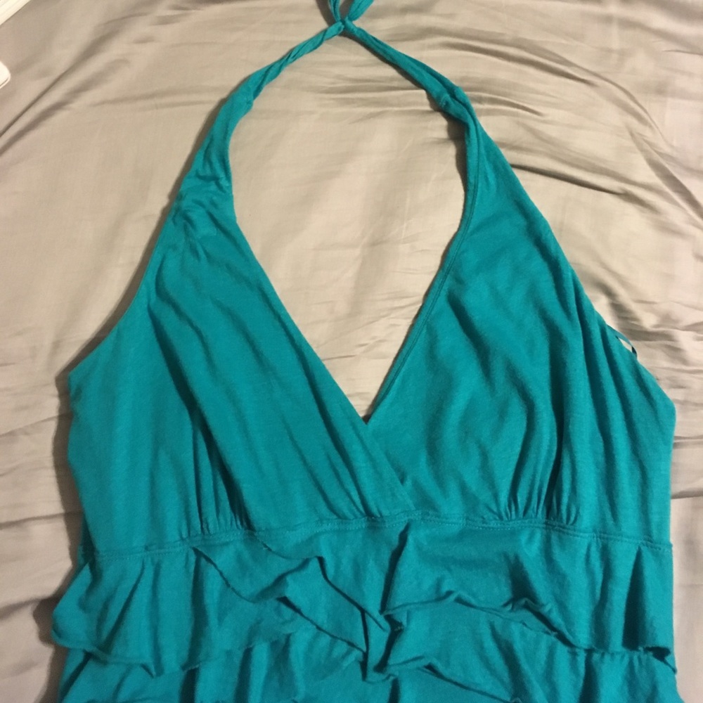 Express Ruffle Halter Dress