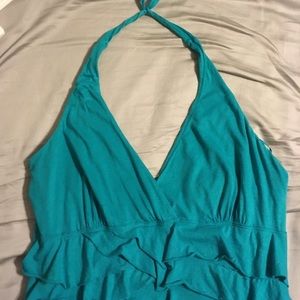 Express Ruffle Halter Dress