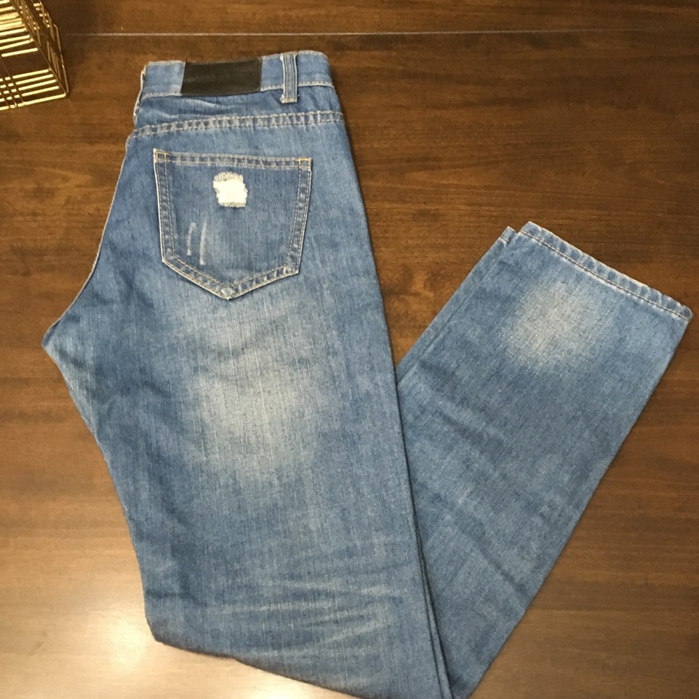 Zara Woman Skinny Denim Distressed Jeans