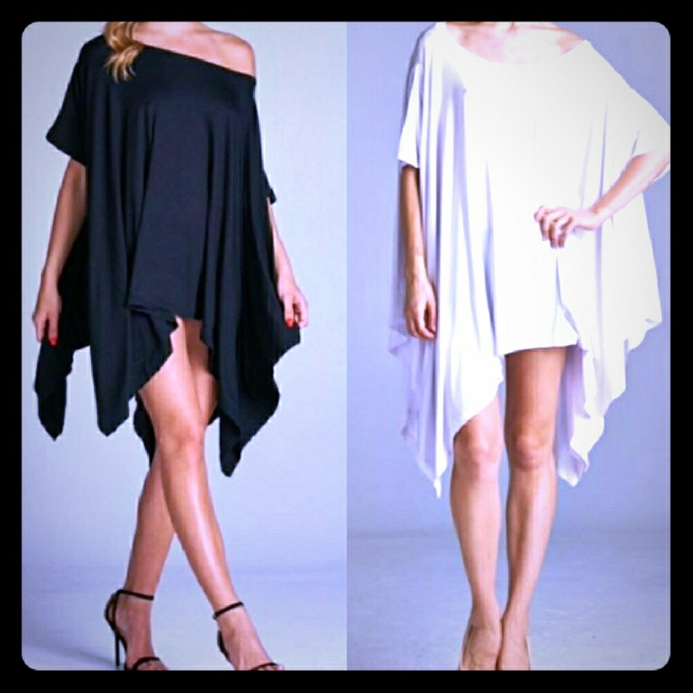 Unbalanced  hem flowy  top