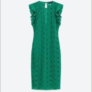 Zara Emerald Green Lace Dress