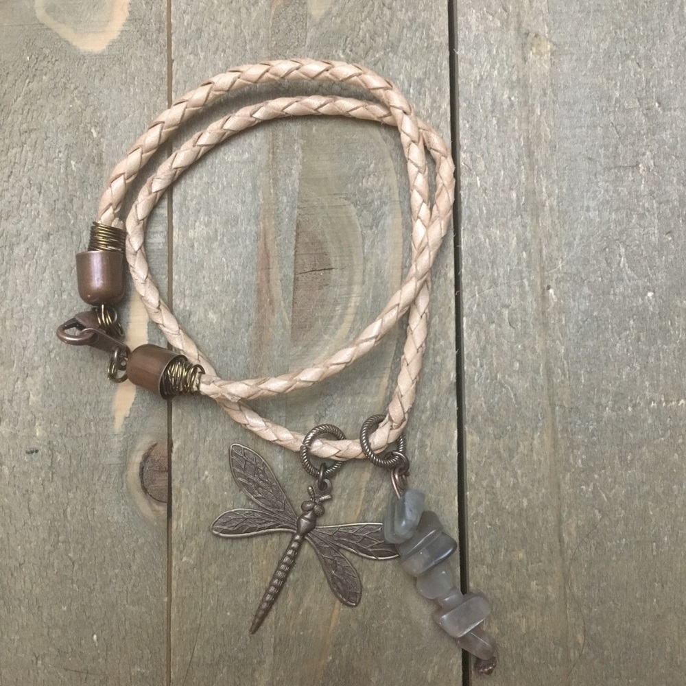 HP🎉 Moonstone & Dragonfly Wrap Bracelet - Picture 3 of 4