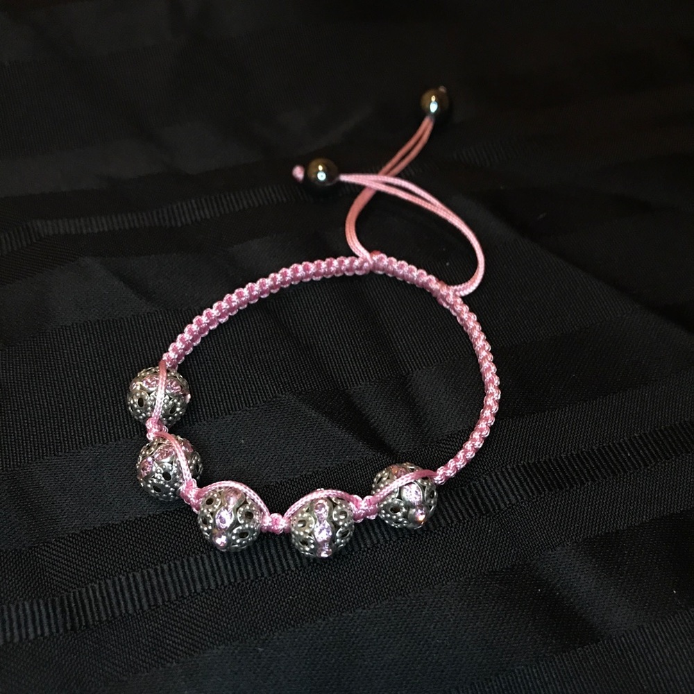 Beaded, braided bracelet
