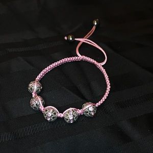 Beaded, braided bracelet