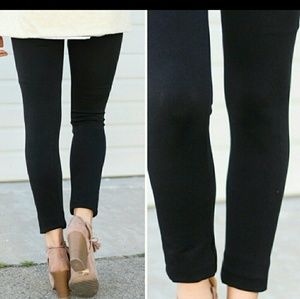 Black fleece leggings, so soft and warm