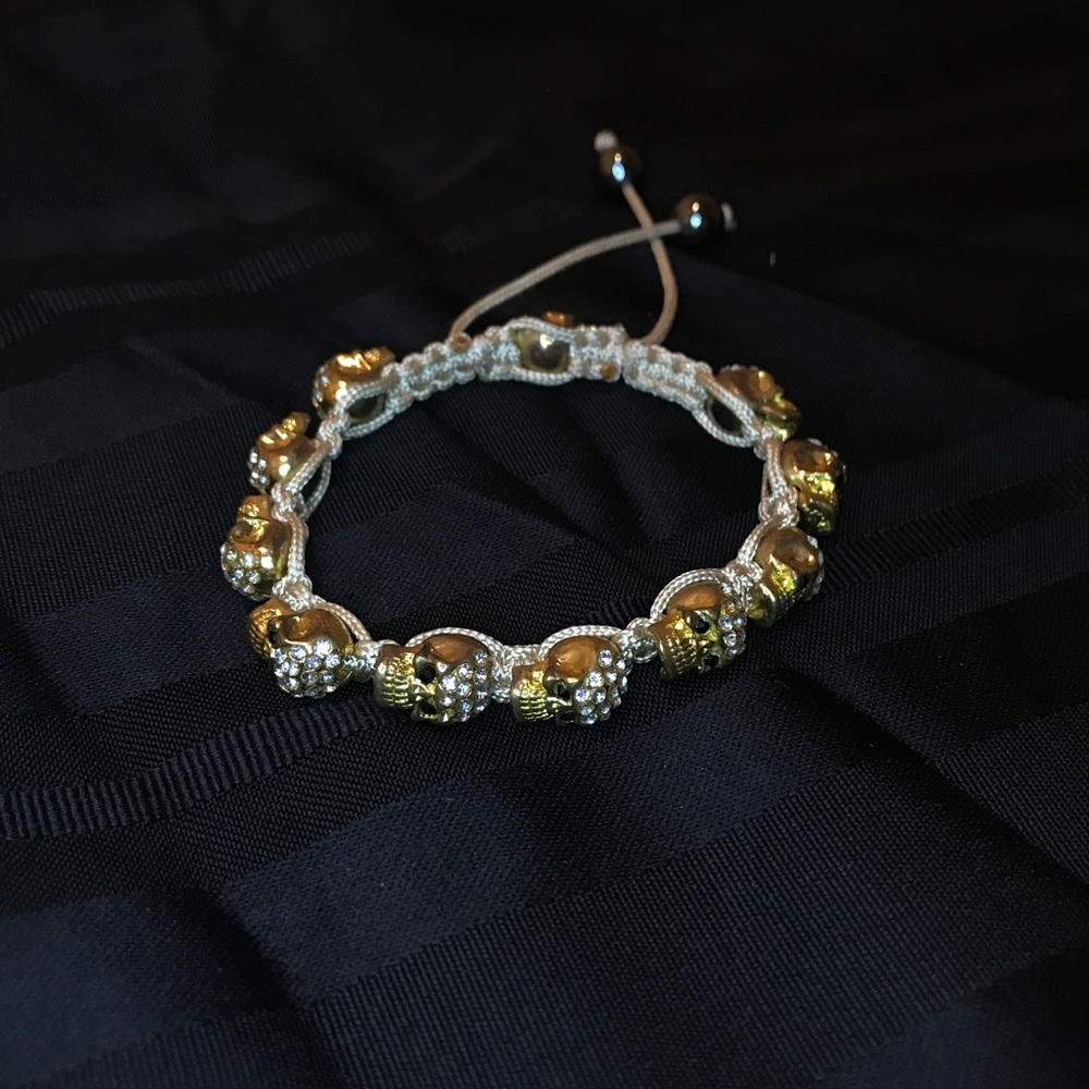 Gold skull bracelet