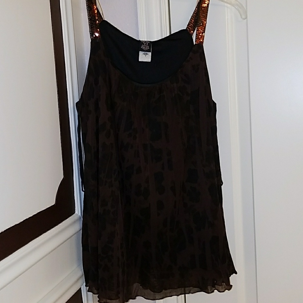 Leopard print strapless top