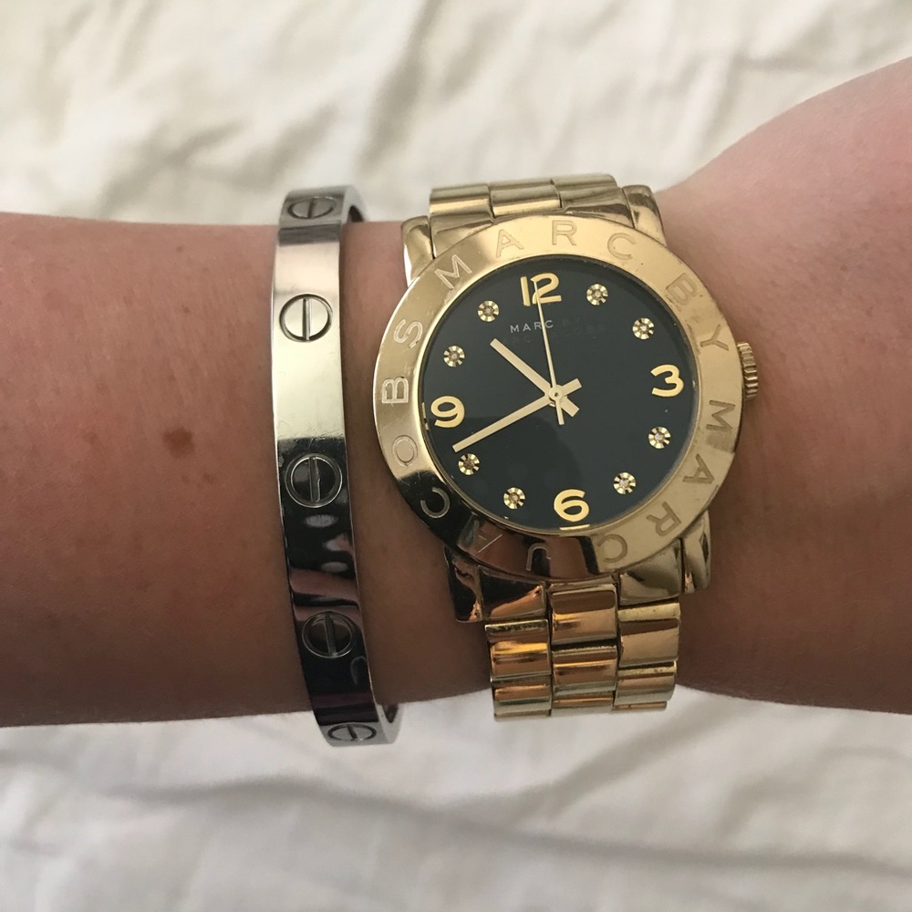 Marc Jacobs Gold Watch with Dark Green Face
