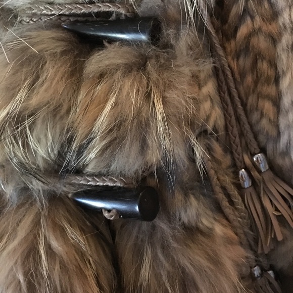 💕💖SALE!💖💕 Multi-Color Fur Vest Fox & Rabbit - Picture 6 of 8