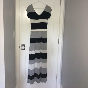 MOSSIMO Black white and grey maxi dress