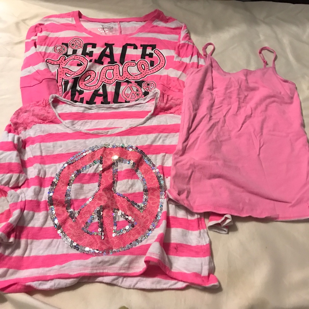 Pink Justice for Girls tops size 10