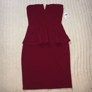 NWT Charlotte Russe Dark Red Cocktail Dress 🔥