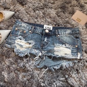 One Teaspoon Jean Shorts
