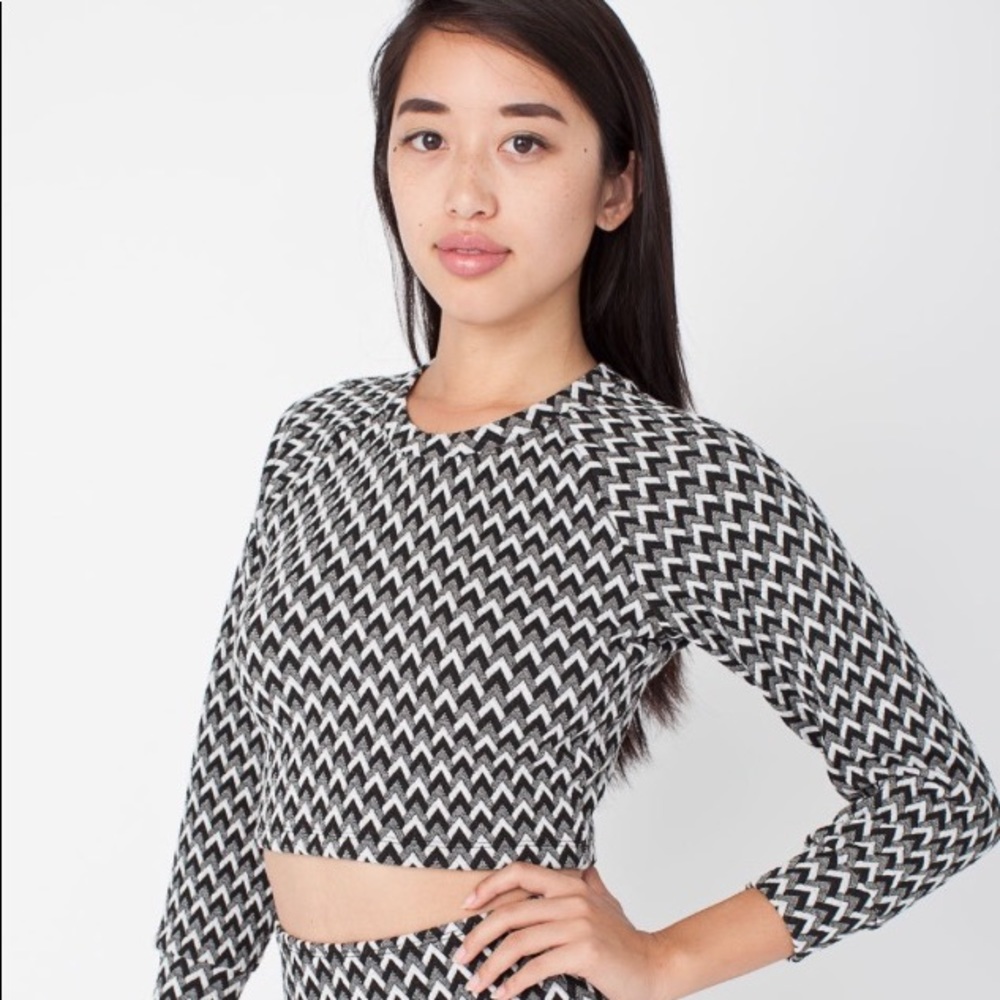 American Apparel Raglan Cropped Sweater.