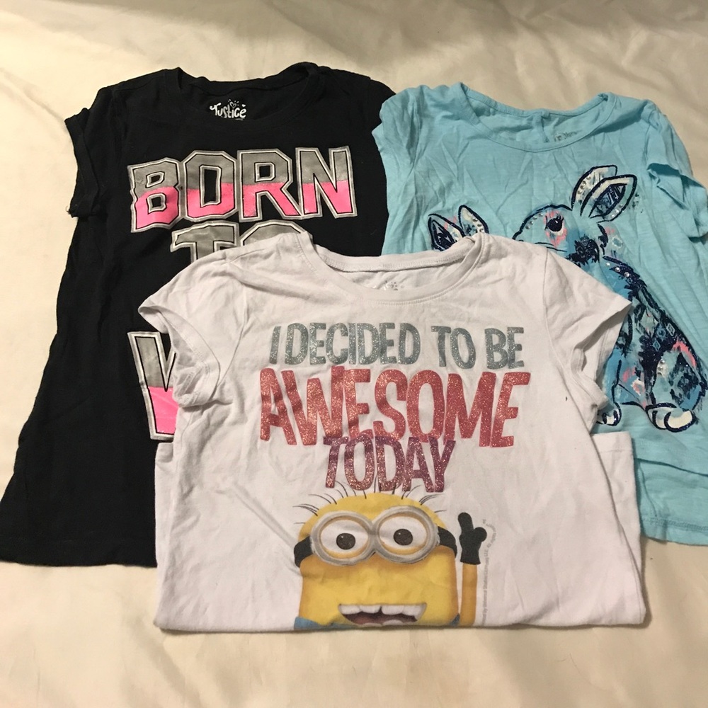 3 Justice for Girls tops size 10