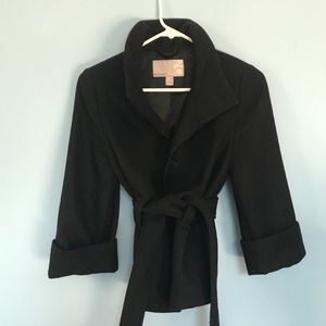 OLD NAVY ✨ Black Crop Pea Coat // X Small