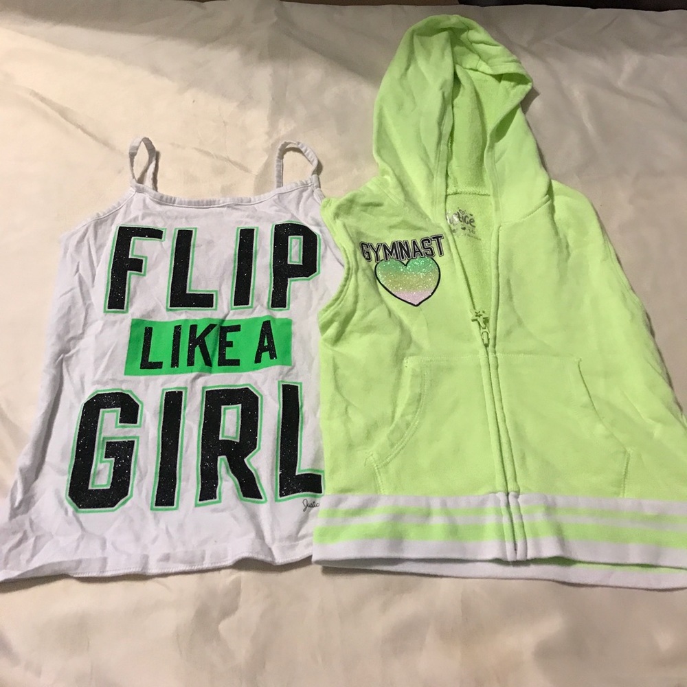 Justice for Girls gymnast tops size 10